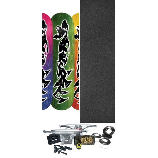 There Skateboards Parasite Assorted Stains Skateboard Deck - 8.38" x 32.25" - Complete Skateboard Bundle